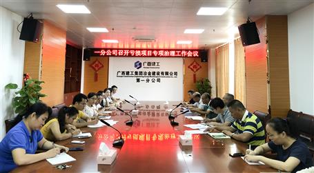 第一分公司召开亏损项目专项治理事情聚会