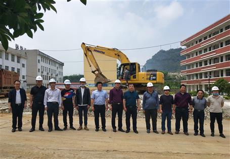 靖西市职业手艺学院综合实训楼工程项目:全心组织 科学施工