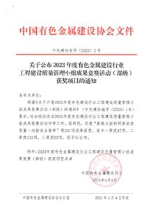 【喜讯】冶建公司荣获40项省部级QC效果奖
