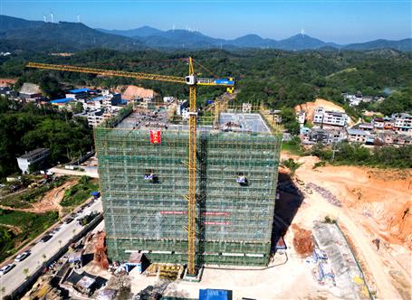 【锚定目的 奋力冲刺】冶建第五分公司钦州市浦北陈皮工业园项目主体结构顺遂封顶